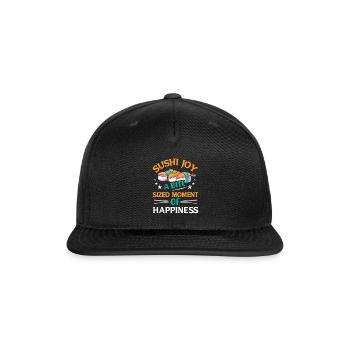 Sushi Japan Eat Sushimeal Meal - Snapback Baseball Cap - black - Front