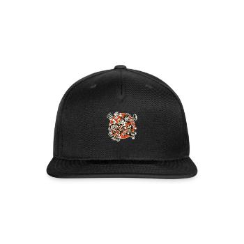 Parody Cartoon Anarchist Punk Kids Band - Snapback Baseball Cap - black - Front