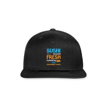 Sushi Japan Eat Sushimeal Meal - Snapback Baseball Cap - black - Front