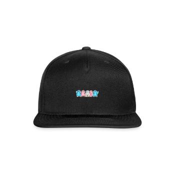 Trans Flag Penguin Design for proud Trans People - Snapback Baseball Cap - black - Front