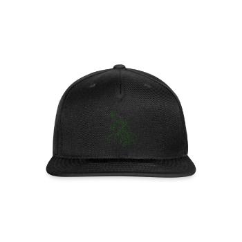 cycling sihouette - Snapback Baseball Cap - black - Front