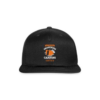 If It Involves Grandkids And Camping Count Me In - Snapback Baseball Cap - black - Front