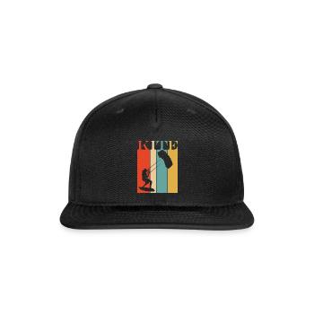 Kitesurfing Watersport Windpower Fun - Snapback Baseball Cap - black - Front