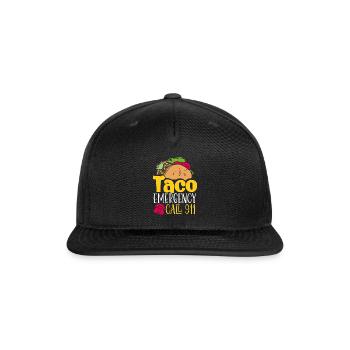 Taco Emergency Call 911 Cinco De Mayo - Snapback Baseball Cap - black - Front