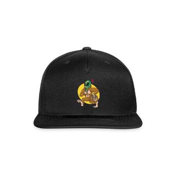 Alien In Big Foot Costume - Snapback Baseball Cap - black - Front