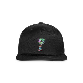 Cat with flashlight - Snapback Baseball Cap - black - Front