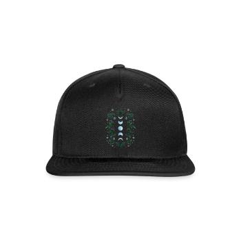 Moonlight Garden Festive Green - Snapback Baseball Cap - black - Front