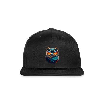 Mystical Owel: Guardian of Wisdom - Snapback Baseball Cap - black - Front