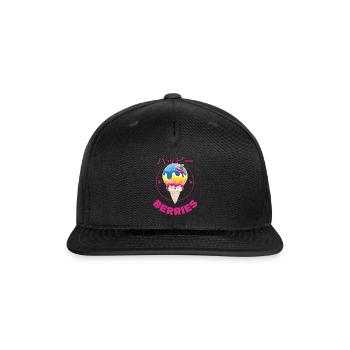 Japanese Kawaii Ice Cream Berries - Snapback Baseball Cap - black - Front