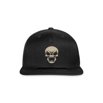 Alien Skull Head - Snapback Baseball Cap - black - Front