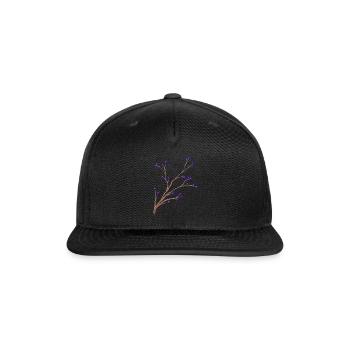 Branch Of Mistles With Purple Berrys For Christmas - Snapback Baseball Cap - black - Front
