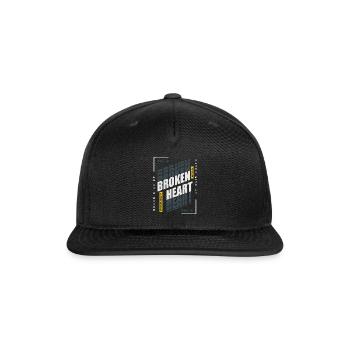 Broken Heart - Snapback Baseball Cap - black - Front
