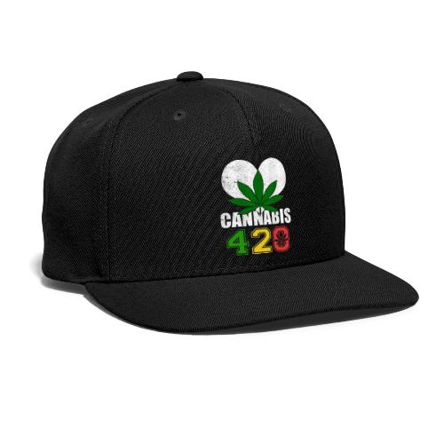 Sidesplitting 420 Love Herb Weed Marijuana Design - Snapback Baseball Cap