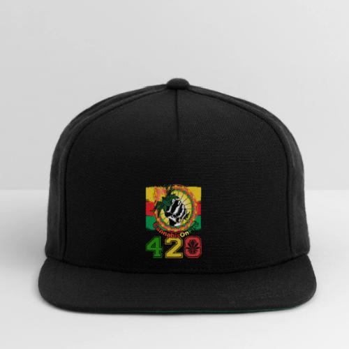 Antic 420 OnFire Herb Weed Marijuana Design - Snapback Baseball Cap