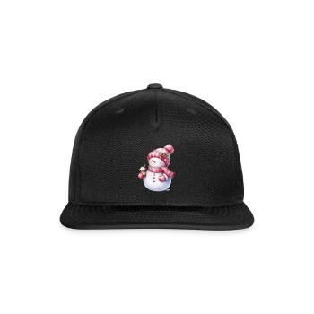 Snowman in December - Snapback Baseball Cap - black - Front