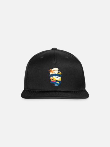 Sun-Ready Summer Tees for Every Adventure - Snapback Baseball Cap - black