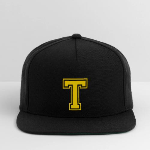 Letter T – Capital Athletic Alphabet Monogram - Snapback Baseball Cap