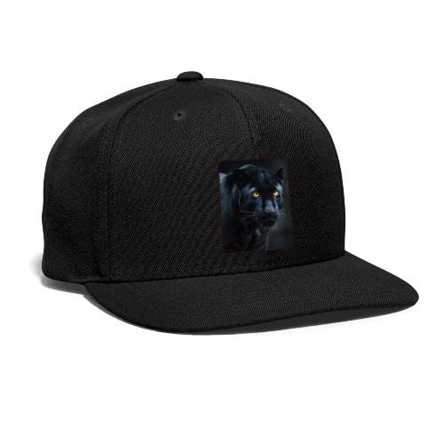 Black Panther Glowing Eyes Design - Snapback Baseball Cap