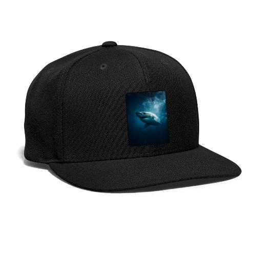 Great White Shark Ocean Design - Snapback Baseball Cap