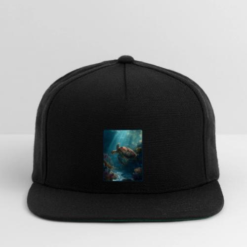 Sea Turtle Coral Reef Design - Snapback Baseball Cap