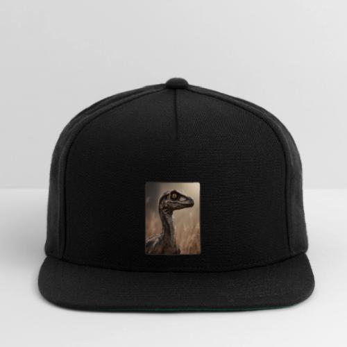 Velociraptor Feathered Portrait Design - Snapback Baseball Cap