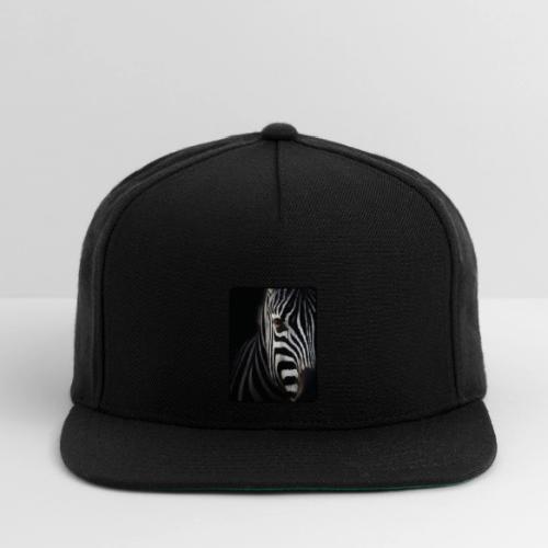 Zebra High Contrast Portrait Design - Snapback Baseball Cap