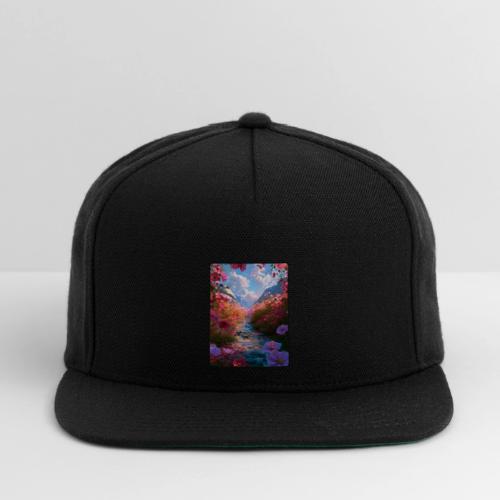 Dreamy Cosmos Valley Landscape Art - Snapback Baseball Cap