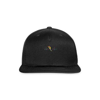 Gymnast Baton EKG Rhythmic Gymnastics - Snapback Baseball Cap - black - Front