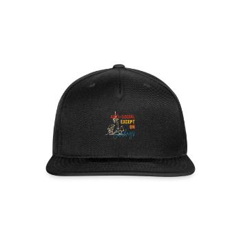 Anti-Social Except On Sundays Vintage Quote - Snapback Baseball Cap - black - Front