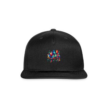 Branch Birding Watching Sleeve - Snapback Baseball Cap - black - Front