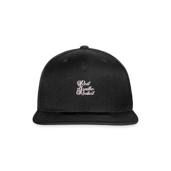Rest Breathe Restart Design - Snapback Baseball Cap - black - Front