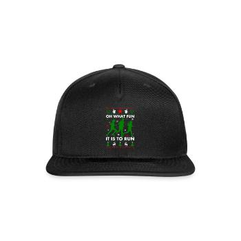 Ugly Christmas Runner - Snapback Baseball Cap - black - Front