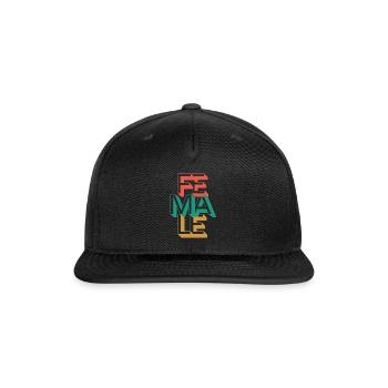 Retro Female - Snapback Baseball Cap - black - Front