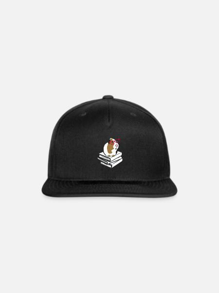 Guinea Pig Book Nerd Love Reading Glasses Funny - Snapback Baseball Cap - black