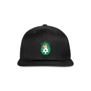 Dog in the egg Easter Egg Active - Snapback Baseball Cap - black - Front