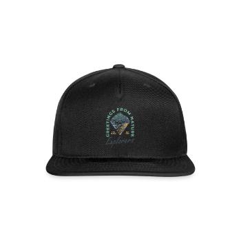 Explorer Greeting From Nature - Snapback Baseball Cap - black - Front