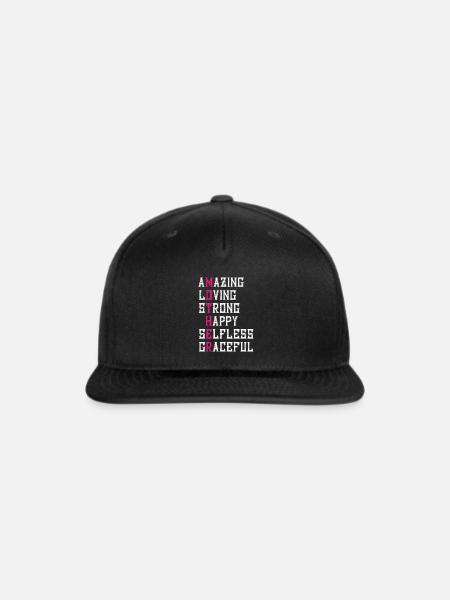 Mother Typography Gift for Mothers Day - Snapback Baseball Cap - black