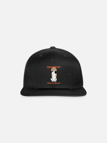 Quarantine With My Beagle - Snapback Baseball Cap - black