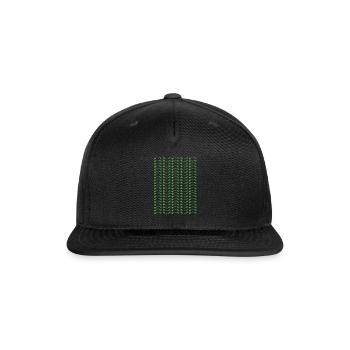Green Pattern - Snapback Baseball Cap - black - Front