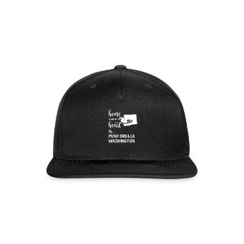 Pend Oreille County Washington Is Where My Heart - Snapback Baseball Cap - black - Front