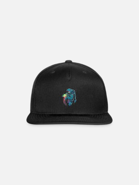 Astronaut - Snapback Baseball Cap - black
