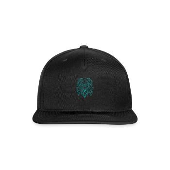 Azure Ornate Mandala Emblem - Snapback Baseball Cap - black - Front