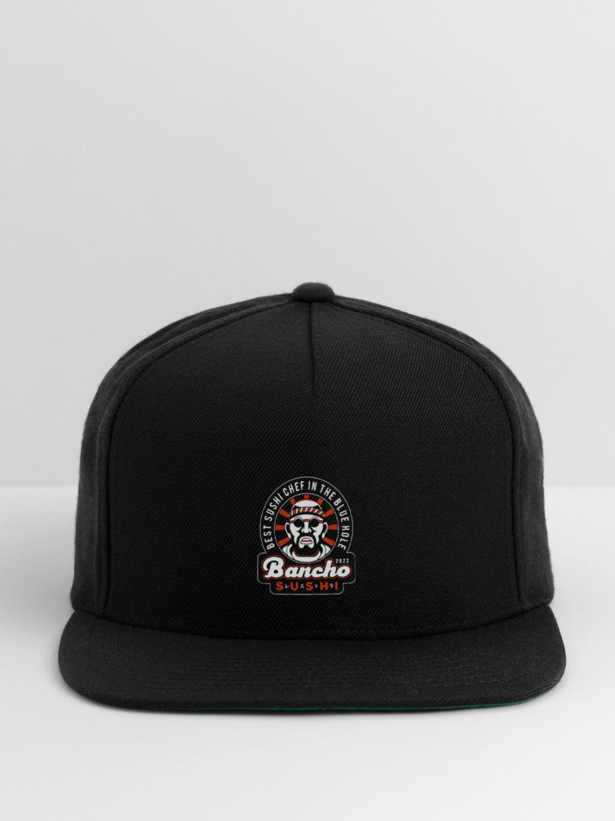 Sushi Chef Badge Sunburst - Snapback Baseball Cap - black - Front