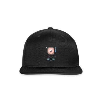 Pastel Music Cloud Icon - Snapback Baseball Cap - black - Front