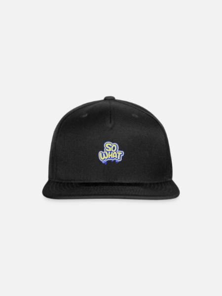So What - Snapback Baseball Cap - black