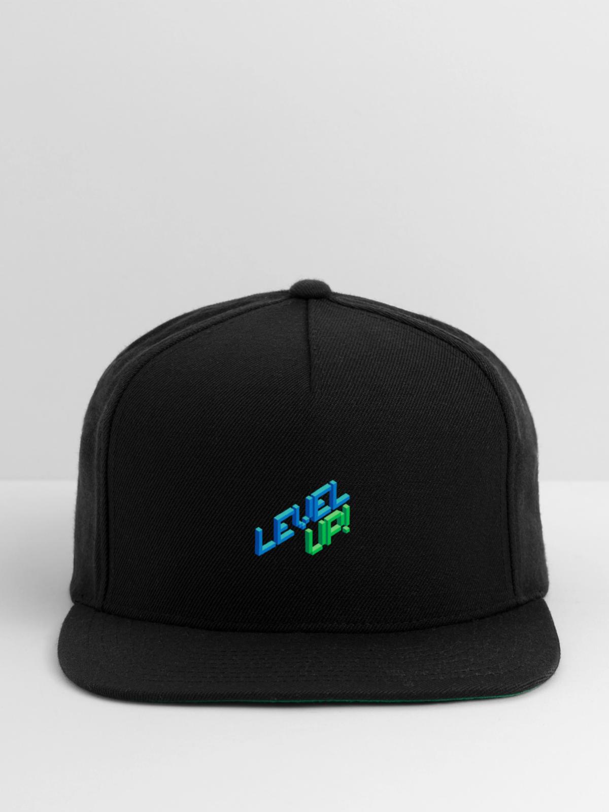 Level Up - Snapback Baseball Cap - black - Front