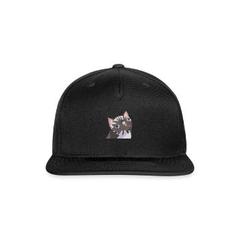 Idiot Cat - Snapback Baseball Cap - black - Front