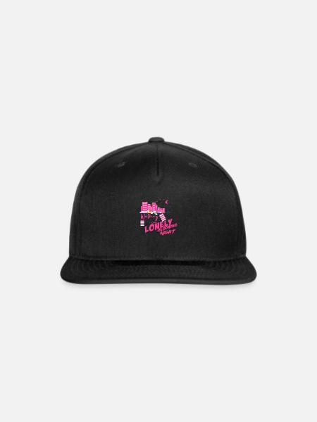Walking in Lonely Blooming Night - Snapback Baseball Cap - black