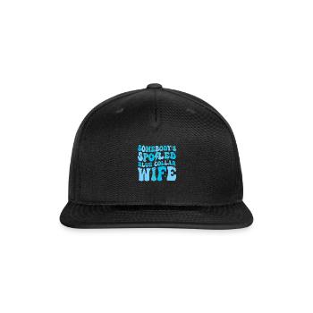 Somebody's Spoiled Blue Collar Wife - Snapback Baseball Cap - black - Front