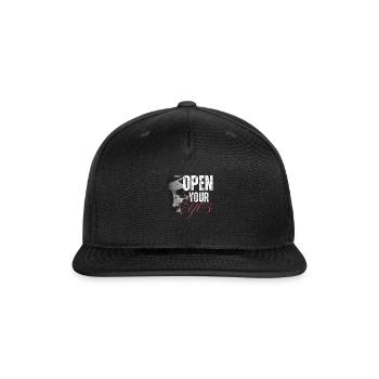 Open Your Eyes Tee - Snapback Baseball Cap - black - Front